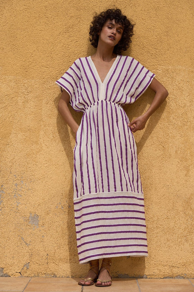 ATHENA Beach Dress - Purple - kimosabiworld.com
