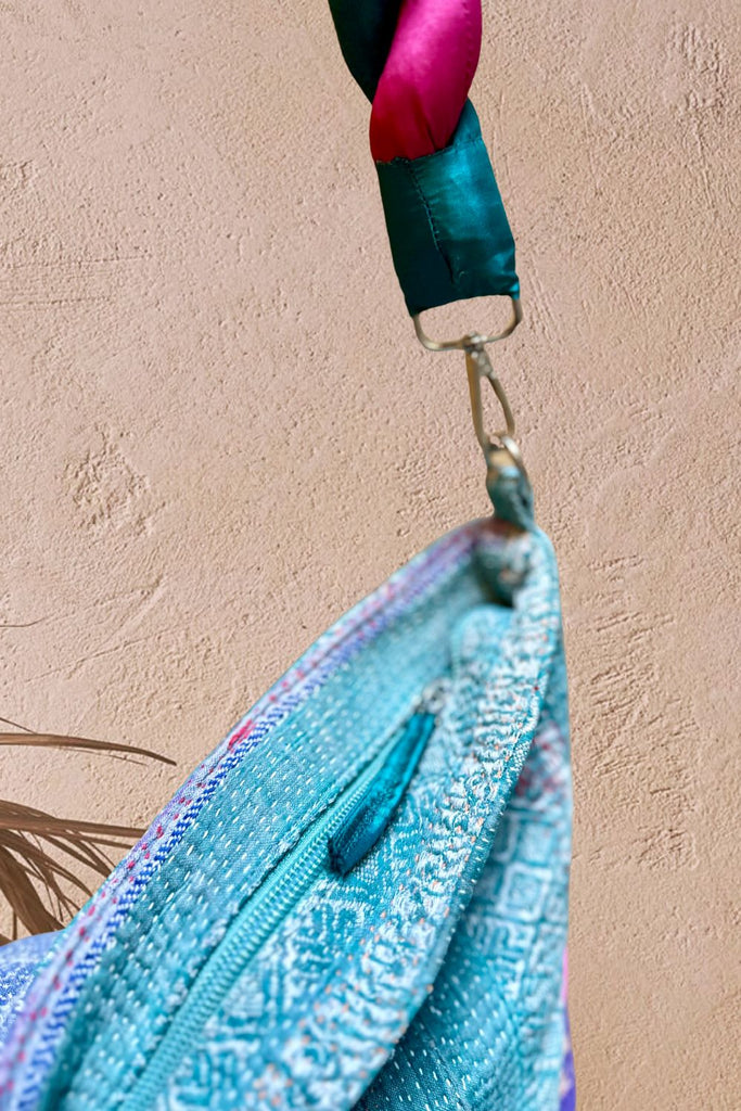 Kantha Shoulder Bag_101 — One - of - a - Kind Vintage Textile Bag - kimosabiworld.com