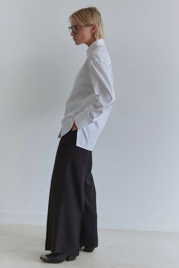 CELINE Tuxedo Pleats Shirt - White - kimosabiworld.com