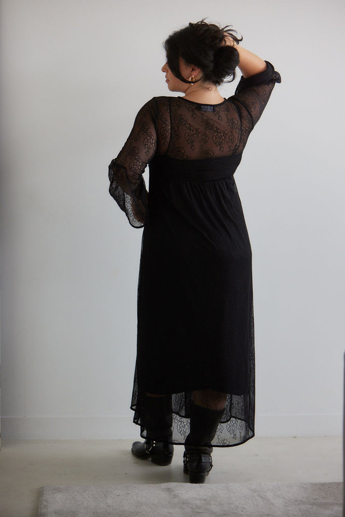 JANINE Lace Dress - Black - kimosabiworld.com