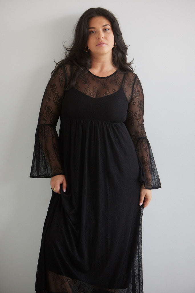 JANINE Lace Dress - Black - kimosabiworld.com