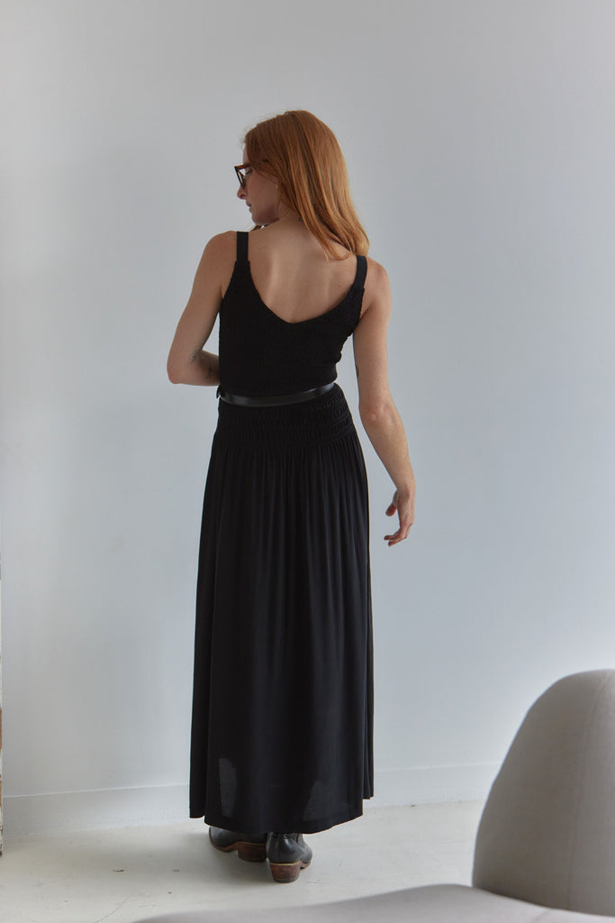 SURI Shirred Dress - Black - kimosabiworld.com