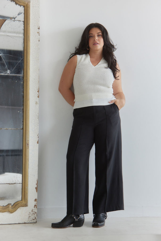 TARA High - Waist Trousers - Black - kimosabiworld.com