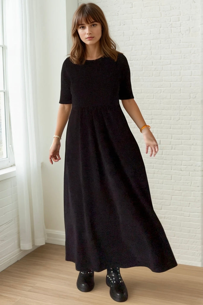 VICKY Velvet Dress - Black - kimosabiworld.com