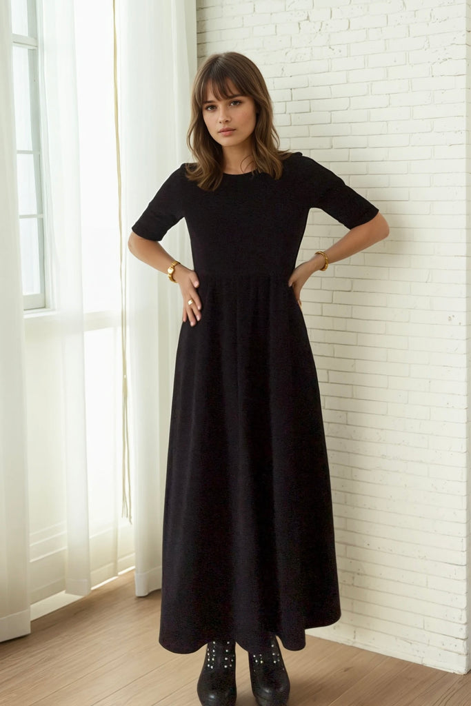 VICKY Velvet Dress - Black - kimosabiworld.com