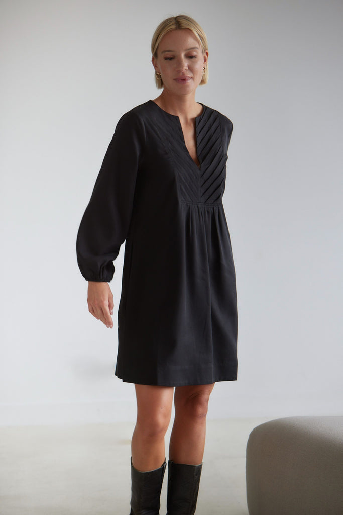 YAYA Babydoll Dress - Black - kimosabiworld.com