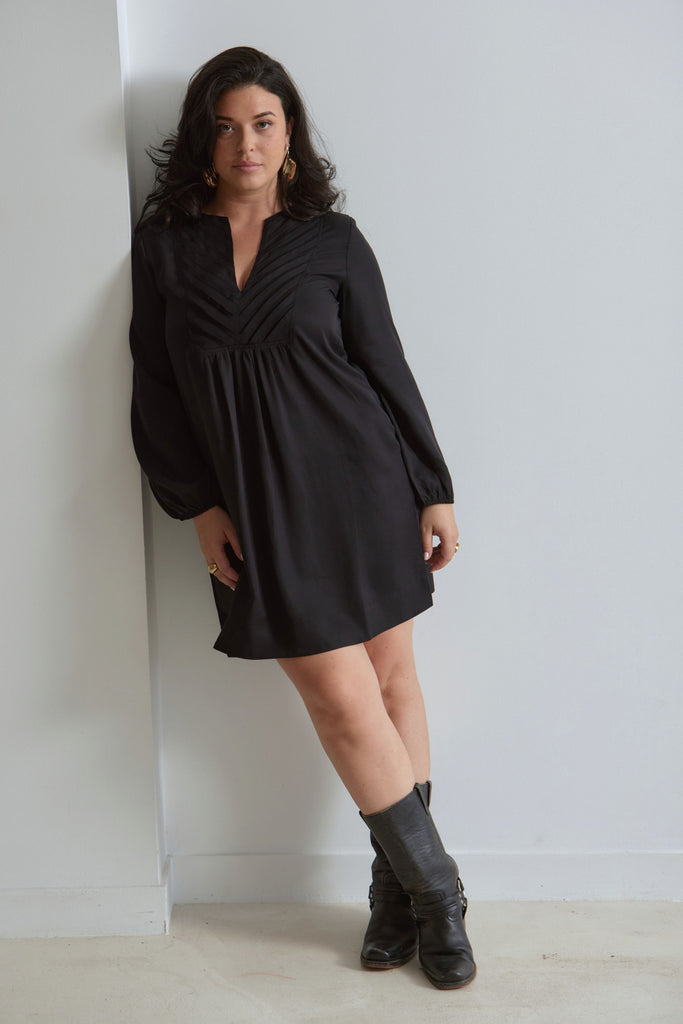 YAYA Babydoll Dress - Black - kimosabiworld.com