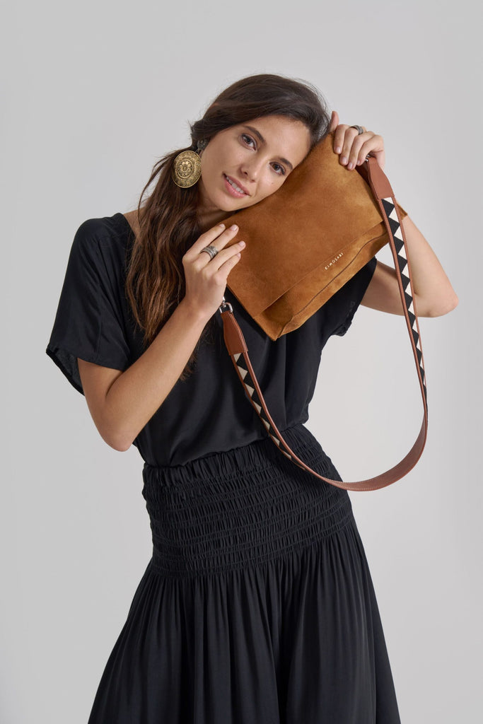 SAI Suede Bag – Camel - kimosabiworld.com