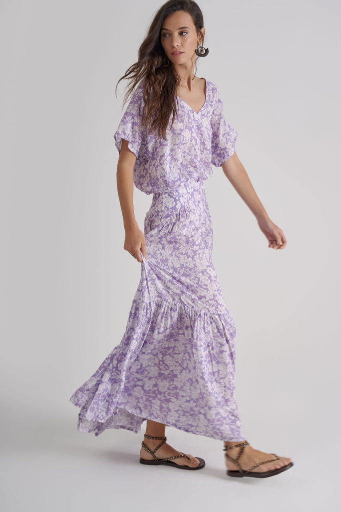 FREYA Maxi Skirt - Lavendar Mystic - kimosabiworld.com