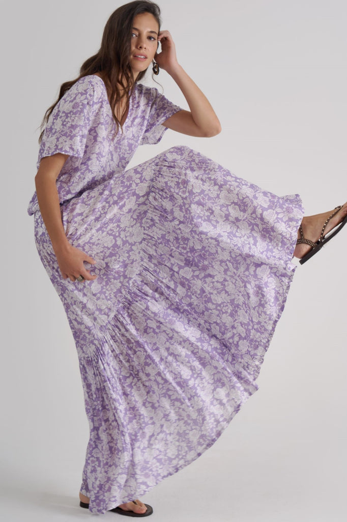 FREYA Maxi Skirt - Lavendar Mystic - kimosabiworld.com