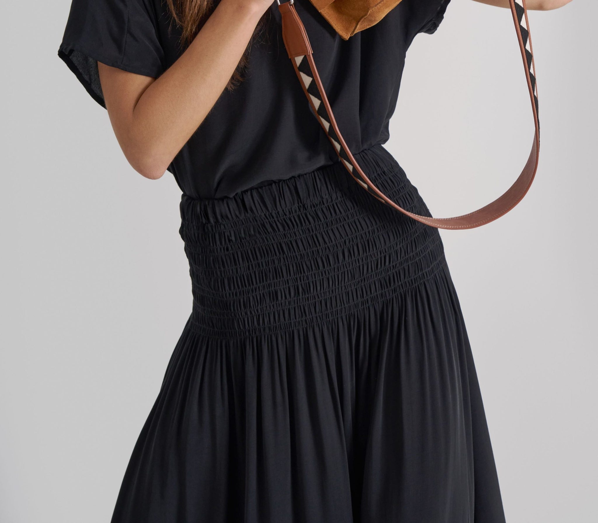 Shirred skirt cheap