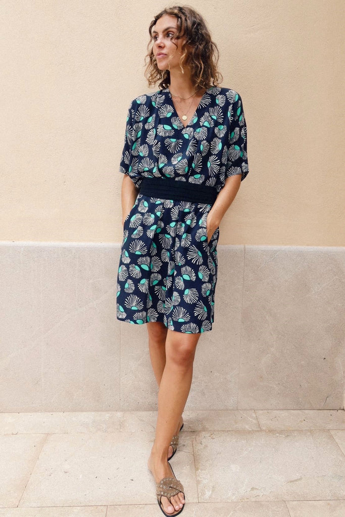 MARA Dress – Mystic Daisy Black - kimosabiworld.com