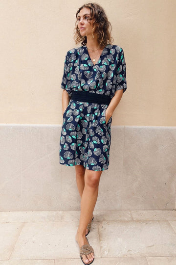 MARA Dress – Mystic Daisy Black - kimosabiworld.com