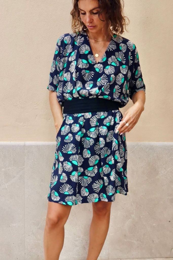 MARA Dress – Mystic Daisy Black - kimosabiworld.com