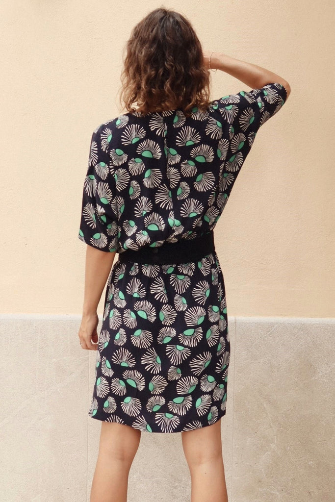 MARA Dress – Mystic Daisy Black - kimosabiworld.com