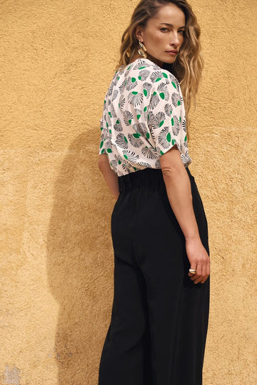 MAJHI High - Waisted Jumpsuit – Mystic Daisy White - kimosabiworld.com