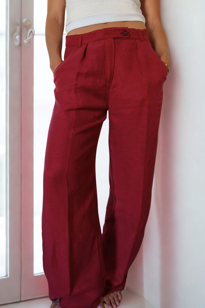 TAL Masculine Trousers – Red - kimosabiworld.com